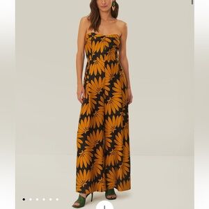 Farm Rio Yellow Copabanana Jumpsuit
